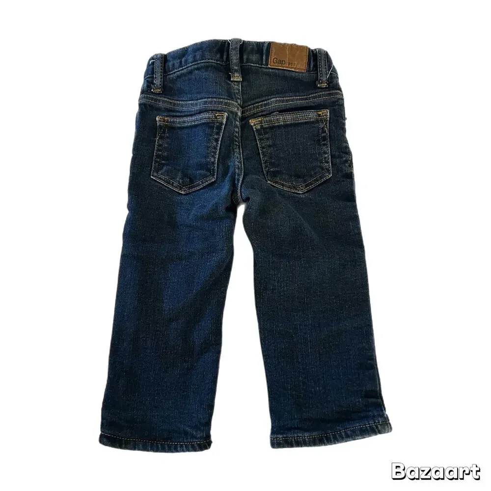 Baby Gap Flannel Lined Straight Leg Jeans Baby Boy 18-24 Months
